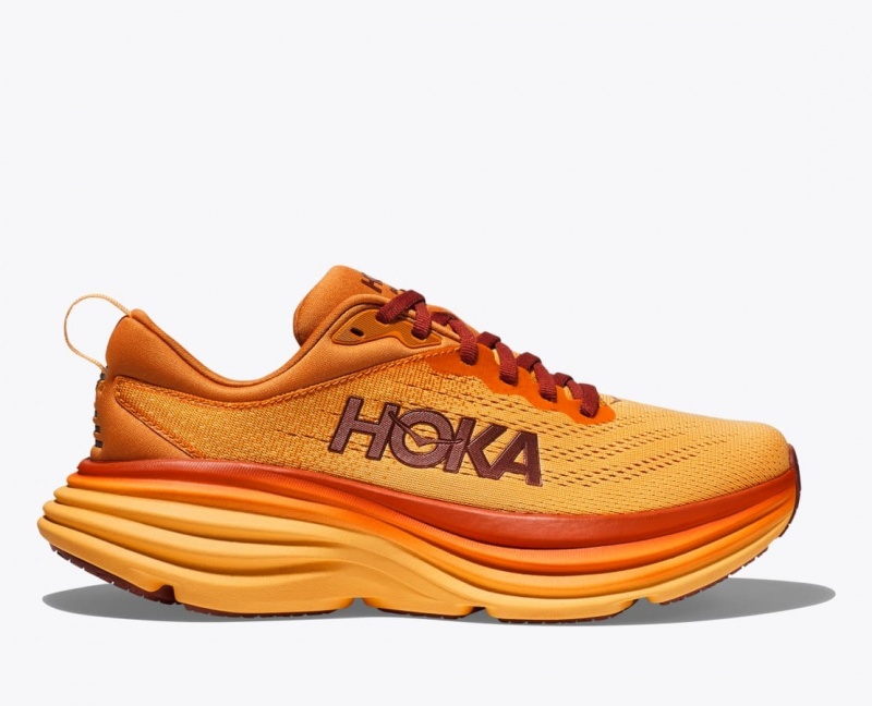 Orange Men\'s HOKA Bondi 8 Running Shoes | JTW612405