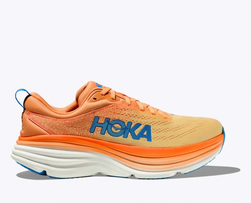 Orange / Light Orange Men\'s HOKA Bondi 8 Running Shoes | XRC513897