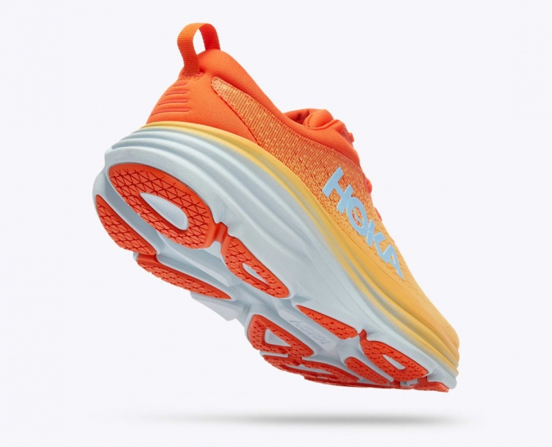 Orange / Red Men's HOKA Bondi 8 Running Shoes | PGL408713