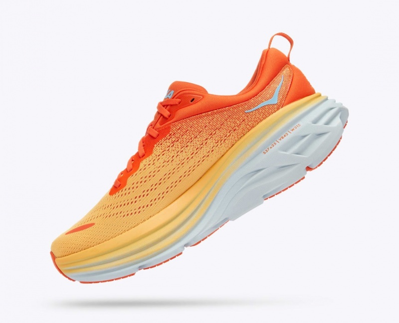 Orange / Red Men's HOKA Bondi 8 Running Shoes | PGL408713