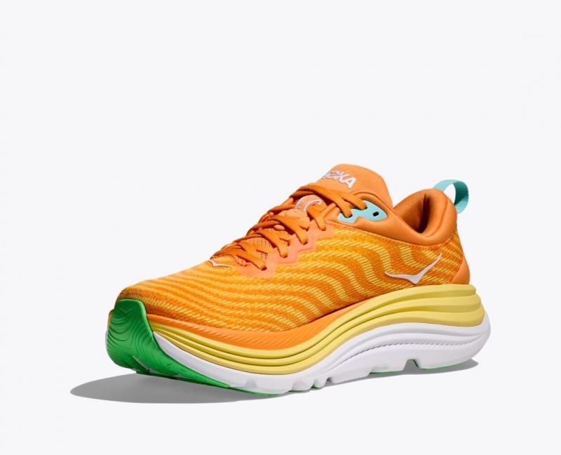 Orange / Yellow Men's HOKA Gaviota 5 Running Shoes | VLI408327