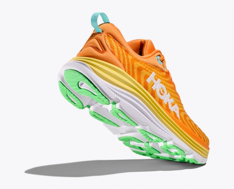 Orange / Yellow Men's HOKA Gaviota 5 Running Shoes | VLI408327