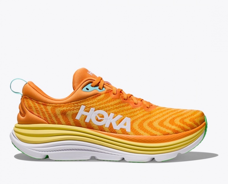 Orange / Yellow Men\'s HOKA Gaviota 5 Running Shoes | VLI408327