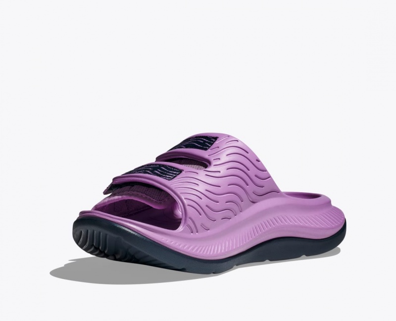 Pink Men's HOKA Ora Luxe Slide | EAS639741