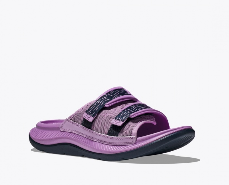 Pink Men's HOKA Ora Luxe Slide | EAS639741