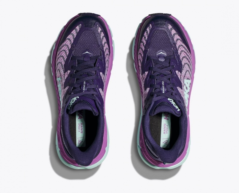 Purple / Pink Women's HOKA Mafate Speed 4 Trail Running Shoes | WVE573298