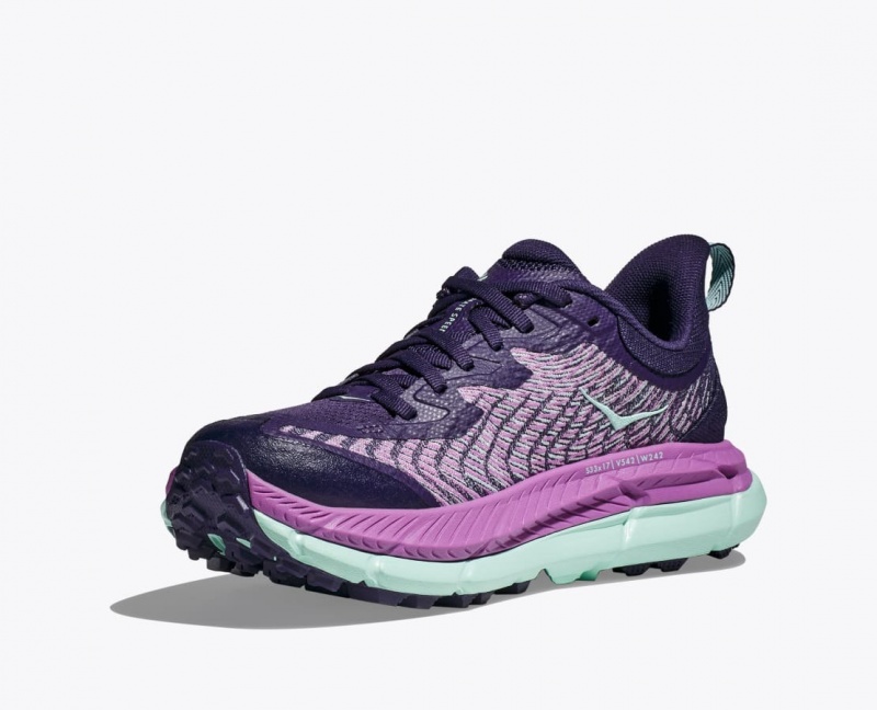 Purple / Pink Women's HOKA Mafate Speed 4 Trail Running Shoes | WVE573298