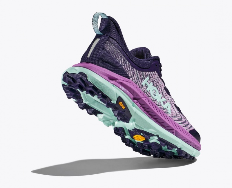 Purple / Pink Women's HOKA Mafate Speed 4 Trail Running Shoes | WVE573298