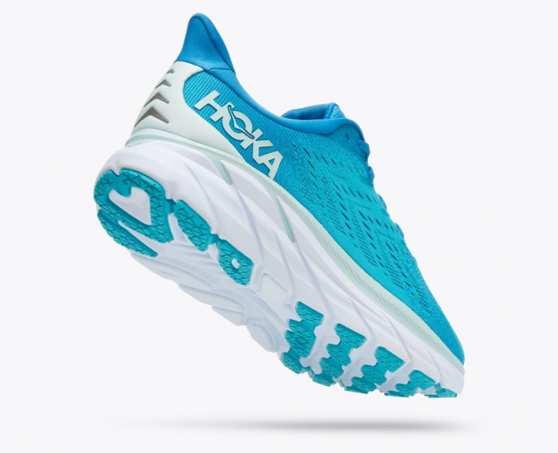 Turquoise Men's HOKA Clifton 8 Running Shoes | LTK730924