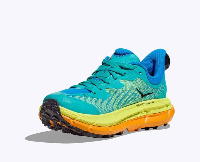 Turquoise / Geen Women's HOKA Mafate Speed 4 Trail Running Shoes | JOW127065