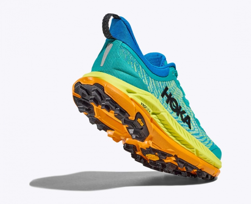 Turquoise / Geen Women's HOKA Mafate Speed 4 Trail Running Shoes | JOW127065