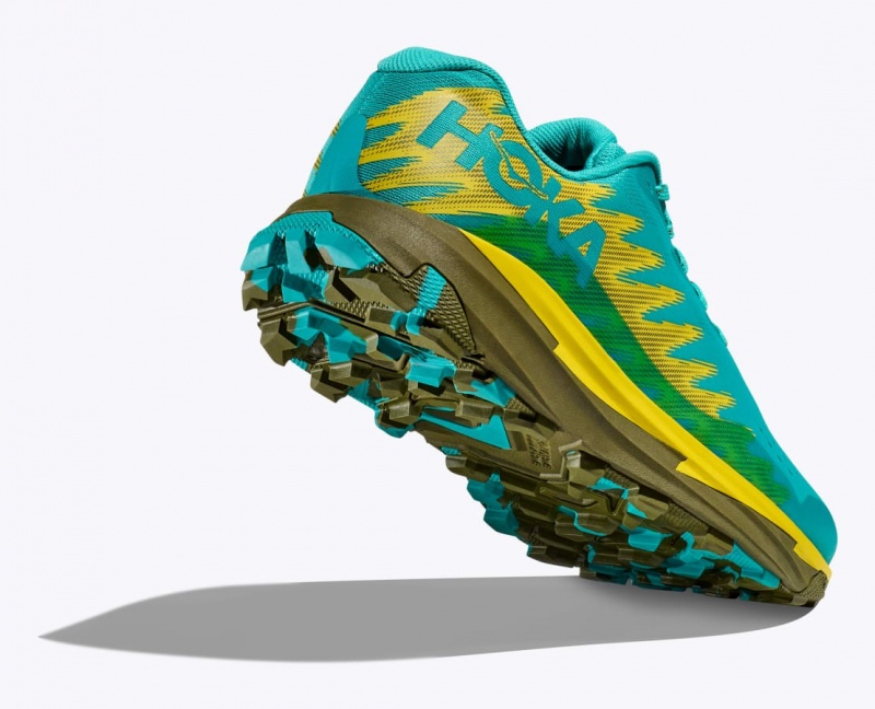 Turquoise / Yellow Men's HOKA Torrent 3 Trail Running Shoes | ZIS017683