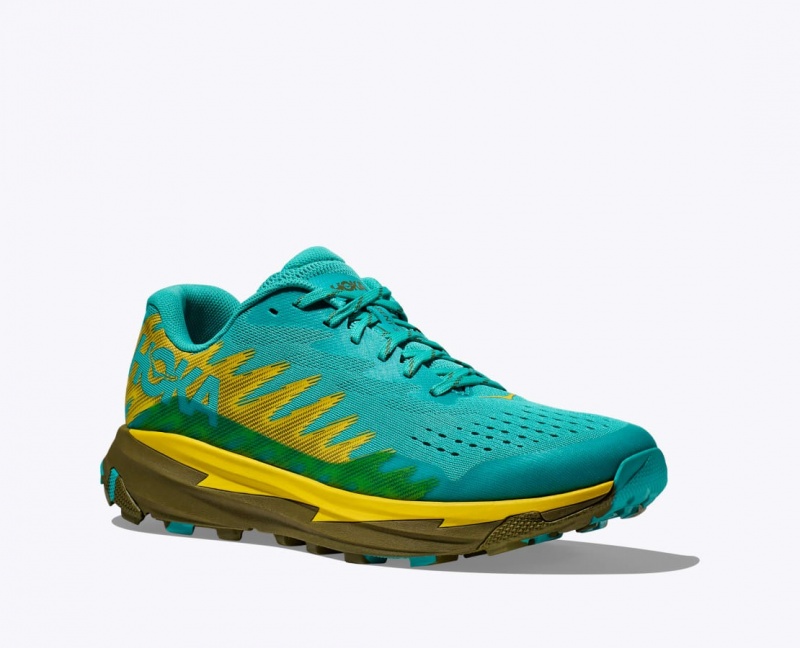 Turquoise / Yellow Men's HOKA Torrent 3 Trail Running Shoes | ZIS017683