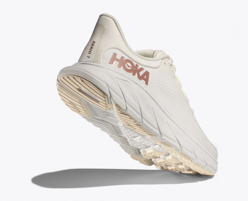 White Women's HOKA Arahi 7 Running Shoes | KBO672843